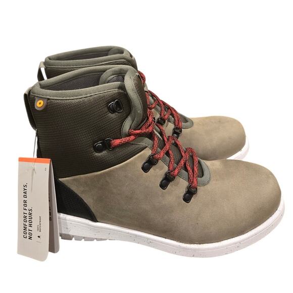 BOGS Loden Hiker Snow Boot Waterproof Leather Cushioned Green Womens 9.5 NIB - Picture 8 of 14